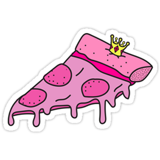 here is a Pink Pizza Slice Sticker from the Food and Beverages collection for sticker mania