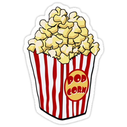 here is a Popcorn Sticker from the Food and Beverages collection for sticker mania