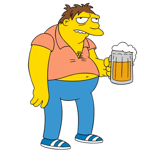 here is a The Simpsons Barney Gumble BEER Mug Sticker from the The Simpsons collection for sticker mania