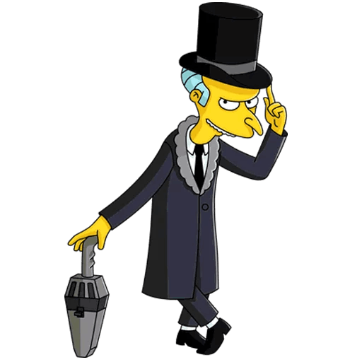 here is a The Simpsons Mr. Burns Vintage Gentleman Sticker from the The Simpsons collection for sticker mania