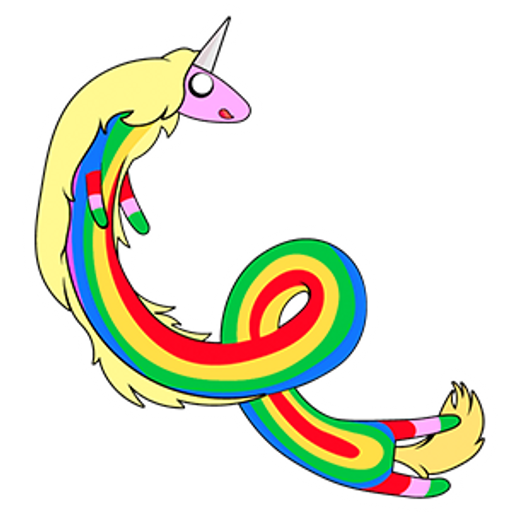 here is a Adventure Time Lady Rainicorn Flying from the Adventure Time collection for sticker mania