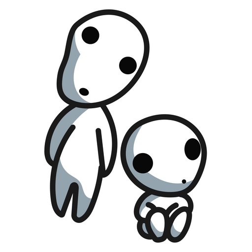 here is a Princess Mononoke Kodama Sticker from the Anime collection for sticker mania