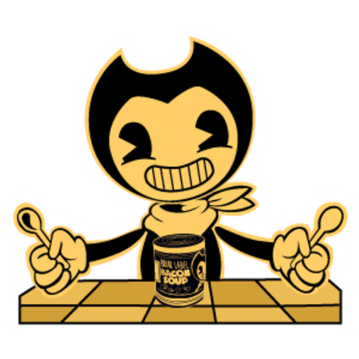 here is a Bendy with Bacon Soup from the Bendy and the Ink Machine collection for sticker mania