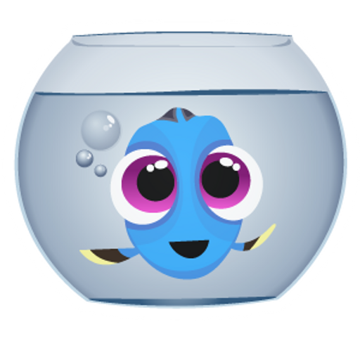 here is a Little Dory in the Aquarium from the Disney Cartoons collection for sticker mania