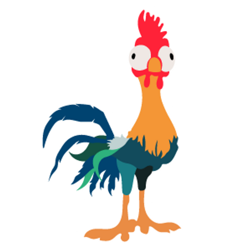 here is a Moana Hei Hei the Rooster Sticker from the Disney Cartoons collection for sticker mania