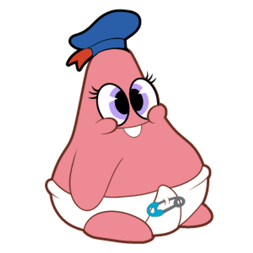 here is a SpongeBob Baby Patrick Sticker from the SpongeBob collection for sticker mania