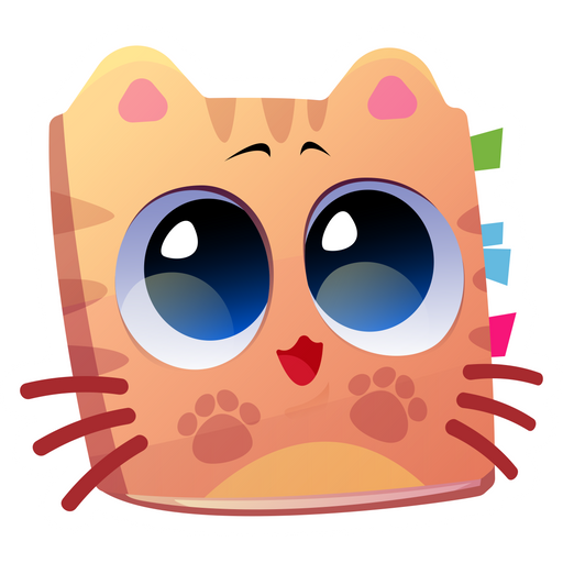 here is a Cat Book Sticker from the Cute Cats collection for sticker mania