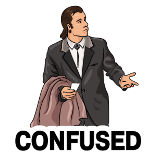 here is a Confused Travolta Meme from the Memes collection for sticker mania