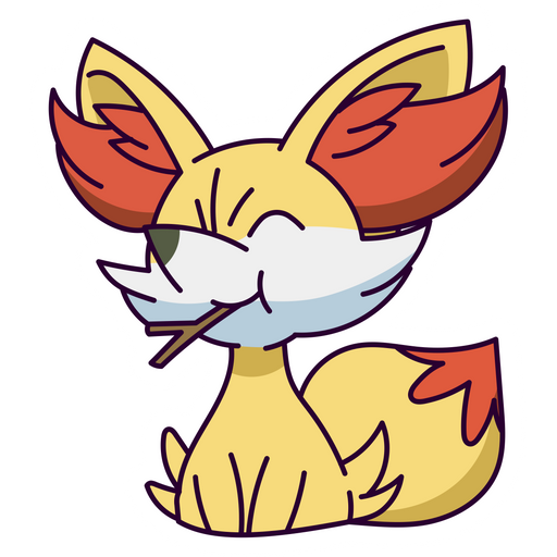 here is a Pokemon Fennekin Enjoys Sticker from the Pokemon collection for sticker mania