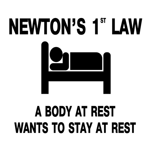 here is a School Newton's 1st Law Sticker from the School collection for sticker mania