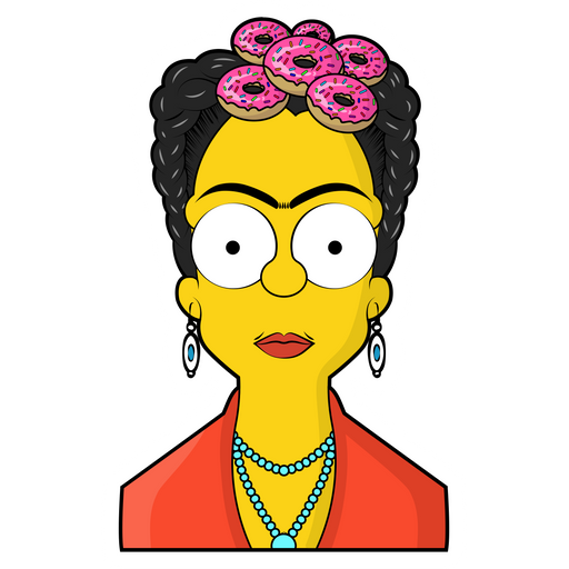 here is a The Simpsons Frida Kahlo Sticker from the The Simpsons collection for sticker mania