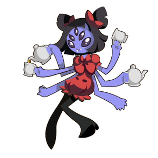 here is a Undertale Tea Time with Muffet from the Undertale and Deltarune collection for sticker mania